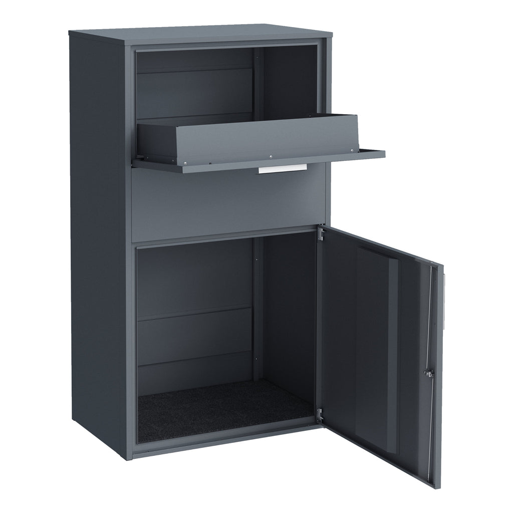 Paketbox, RAL 7016 Anthrazit, pulverbeschichteter Stahl