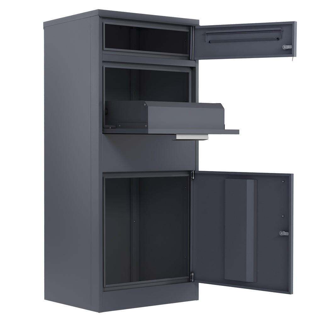 Boîte aux lettres pour colis, acier thermolaqué, anthracite RAL7016