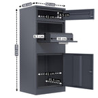 Parcel letterbox, powder-coated steel, RAL 7016 anthracite