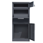 Parcel letterbox, powder-coated steel, RAL 7016 anthracite
