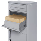 Parcel letterbox, powder-coated steel, RAL 7016 anthracite