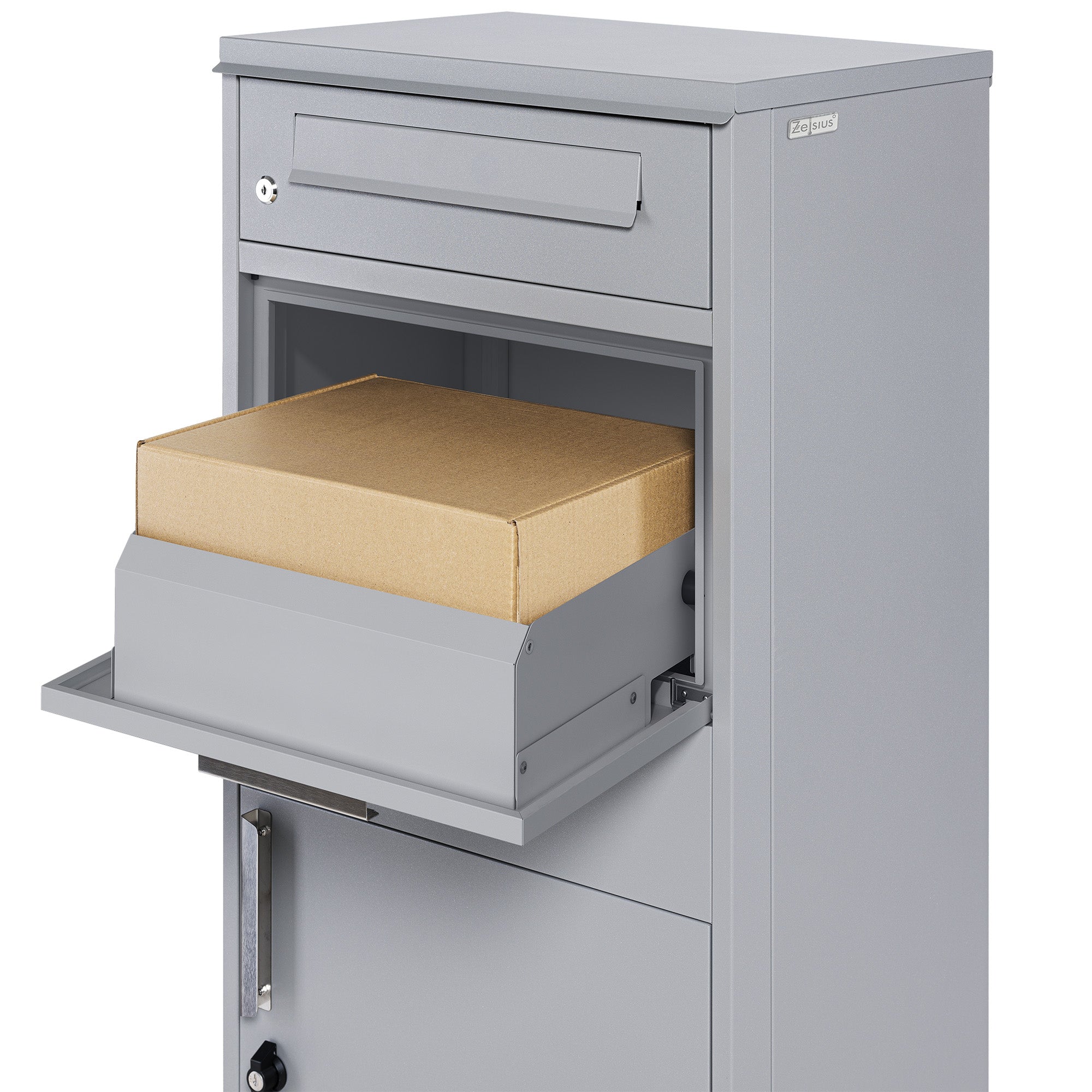 Boîte aux lettres pour colis, acier thermolaqué, anthracite RAL7016