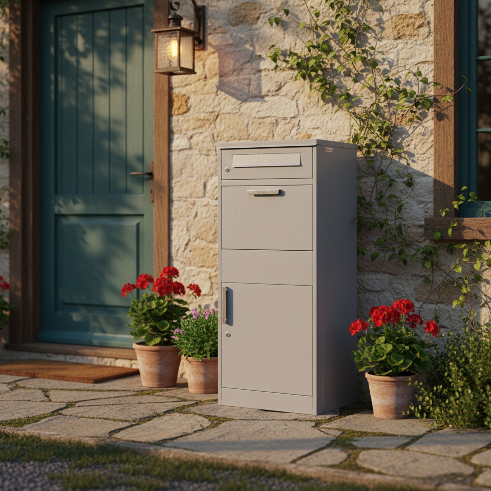 Boîte aux lettres pour colis, acier thermolaqué, anthracite RAL7016