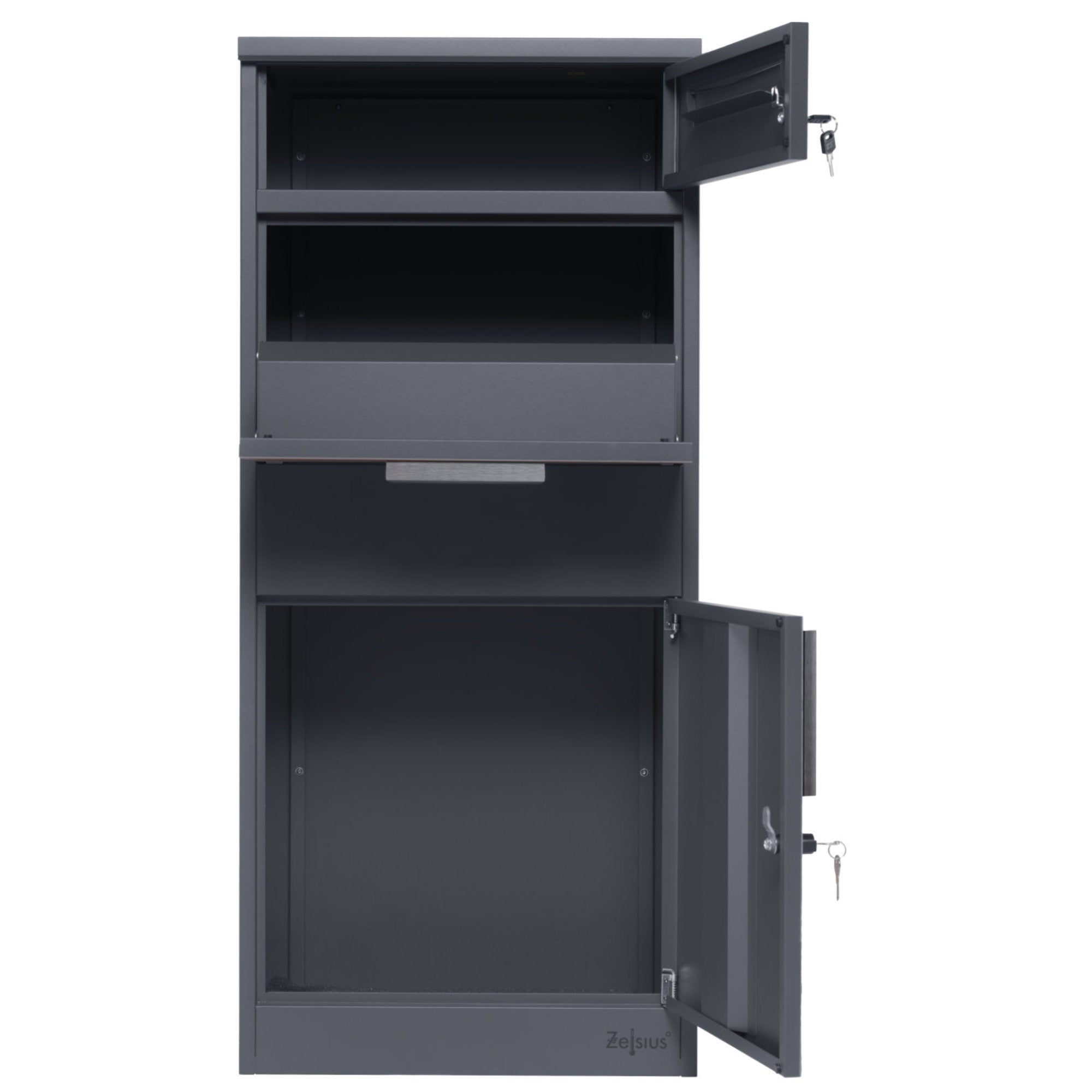 Boîte aux lettres pour colis, acier thermolaqué, anthracite RAL7016