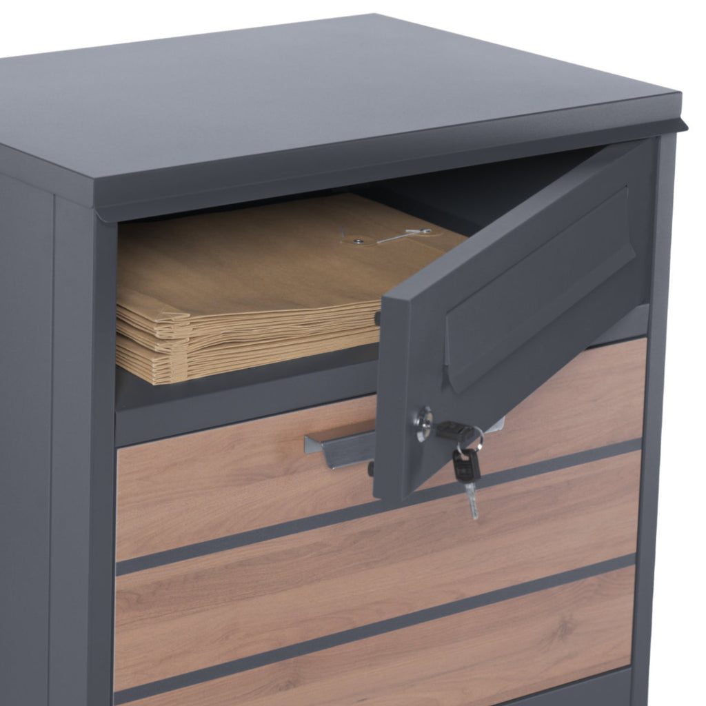 Boîte aux lettres pour colis, acier thermolaqué, anthracite RAL7016