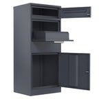 Parcel letterbox, powder-coated steel, RAL 7016 anthracite
