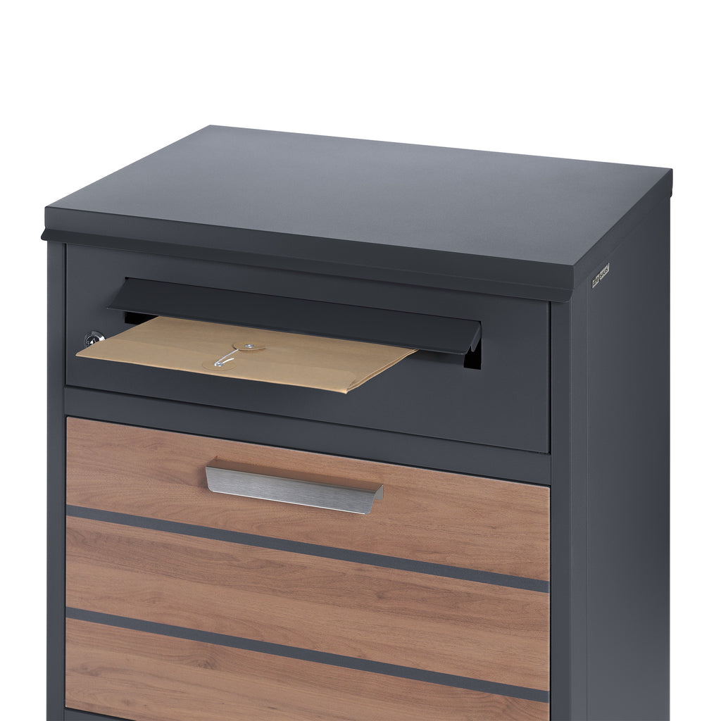 Paketbriefkasten, pulverbeschichteter Stahl, RAL7016 Anthrazit