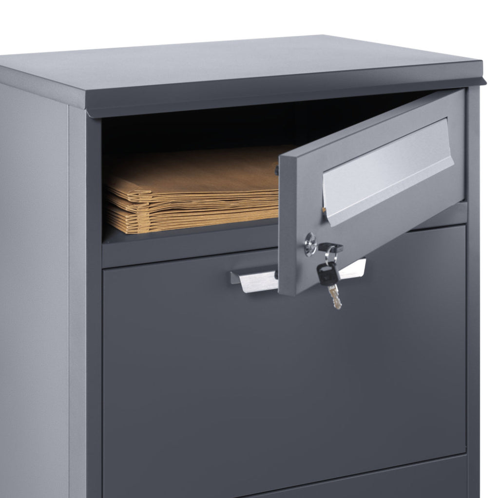 Boîte aux lettres pour colis, acier thermolaqué, anthracite RAL7016