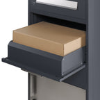 Parcel letterbox, powder-coated steel, RAL 7016 anthracite
