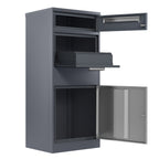 Parcel letterbox, powder-coated steel, RAL 7016 anthracite