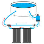Valve de dérivation pour piscine, ensemble de 12 pièces, vanne universelle pour pompe à chaleur de piscine