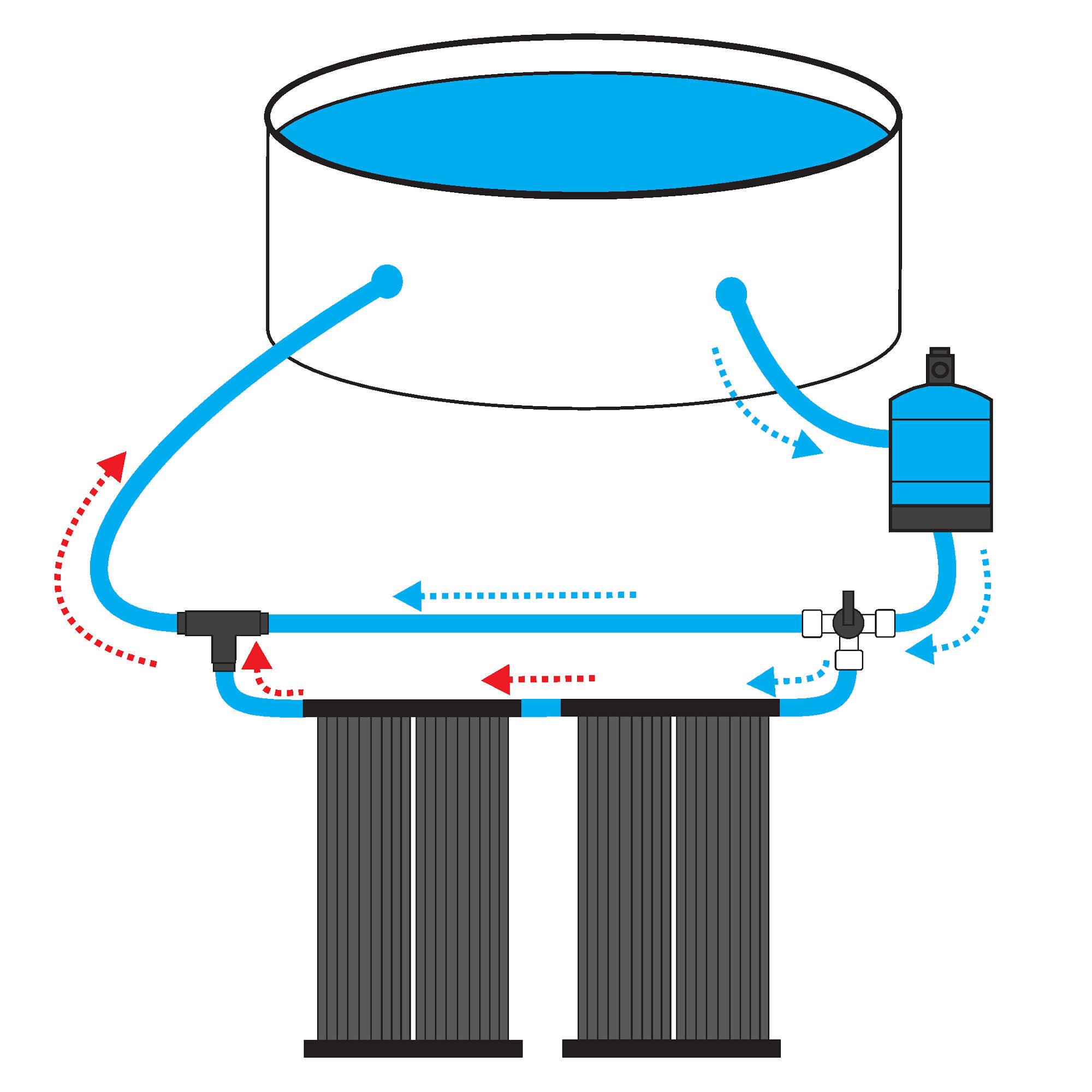 Valve de dérivation pour piscine, ensemble de 12 pièces, vanne universelle pour pompe à chaleur de piscine