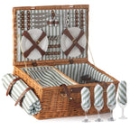 Panier de pique-nique, comprenant un compartiment isotherme et un service de table de 29 pièces, pour 4 personnes