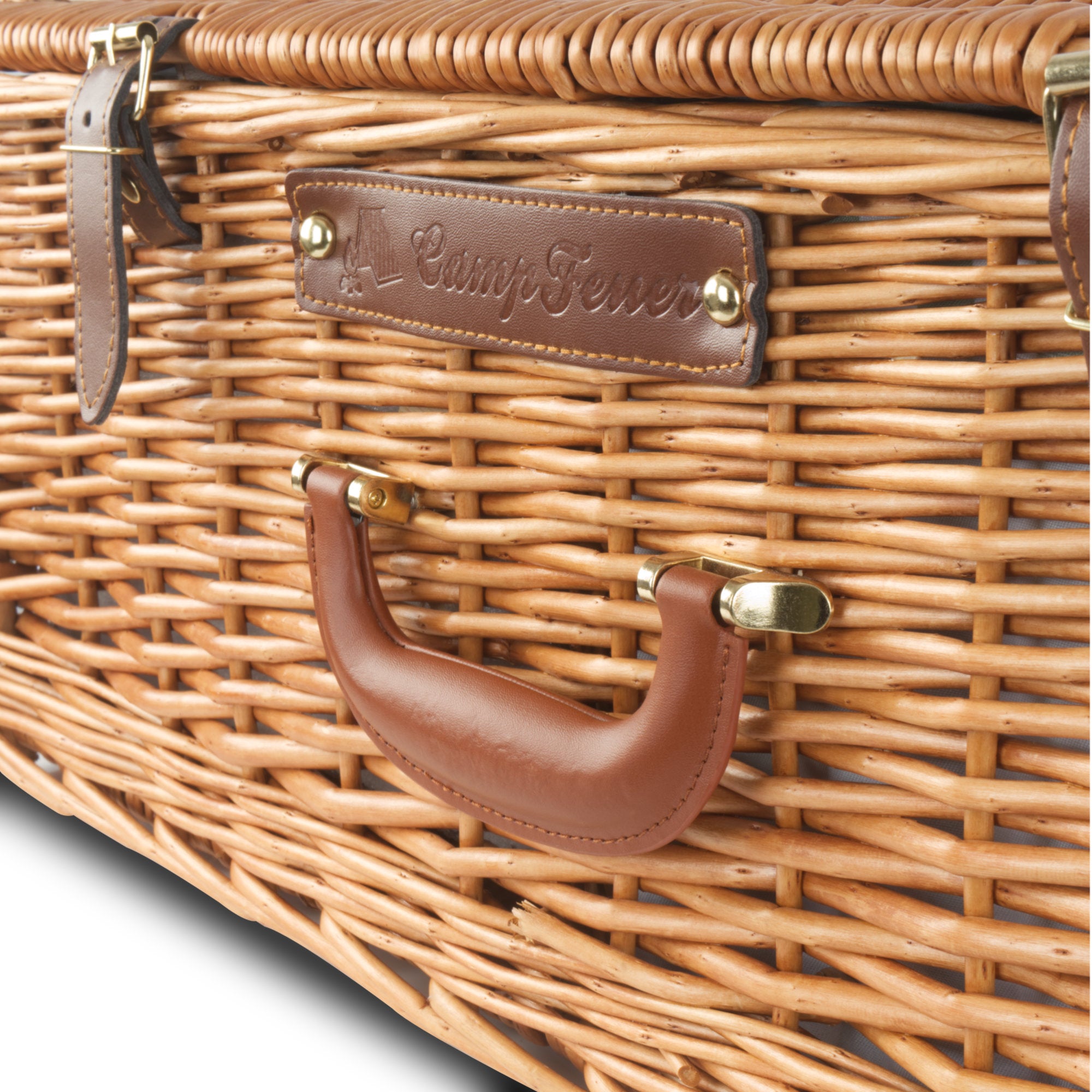 Panier de pique-nique, comprenant un compartiment isotherme et un service de table de 29 pièces, pour 4 personnes