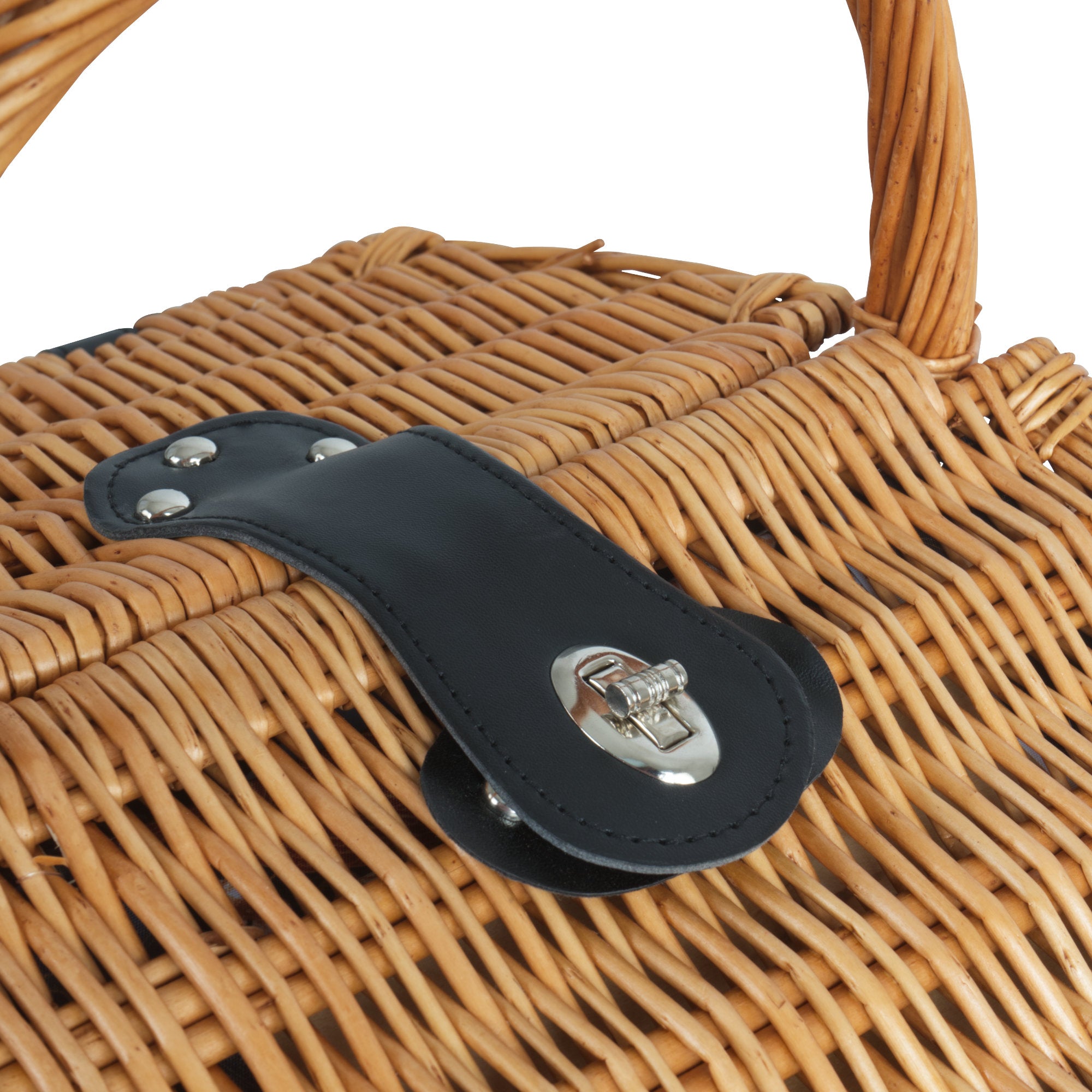 Panier de pique-nique, comprenant un compartiment isotherme et un service de table de 12 pièces, pour 2 personnes