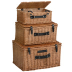 Panier de pique-nique, lot de 3, panier en osier