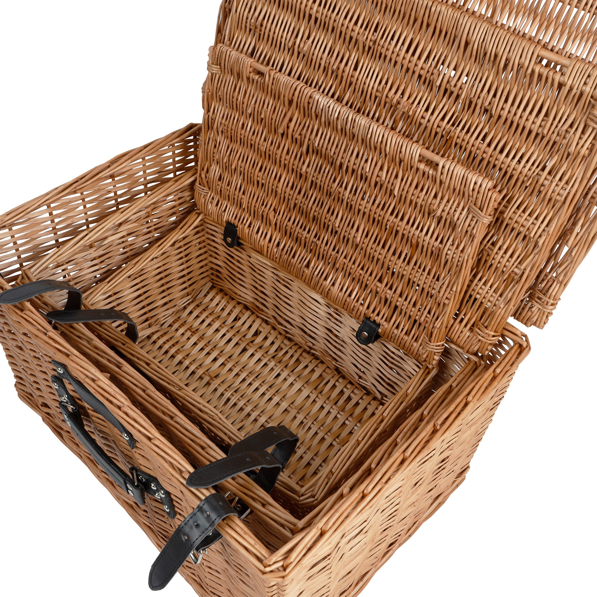 Picnic basket, set of 3, wicker basket