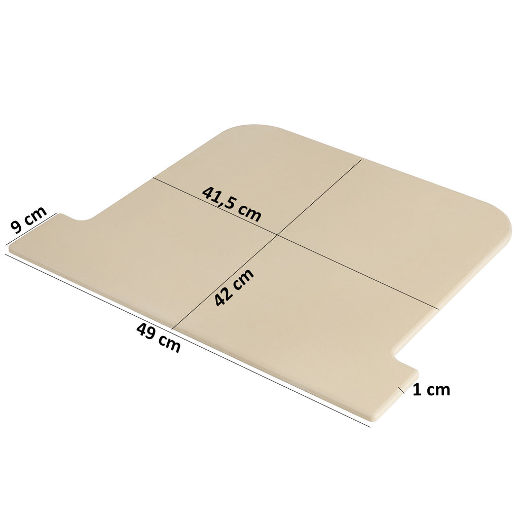 Pierre à pizza, 49 x 42 cm, cordiérite