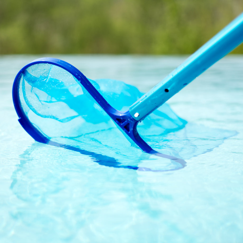 Épuisette de piscine, maille fine, avec insert en filet