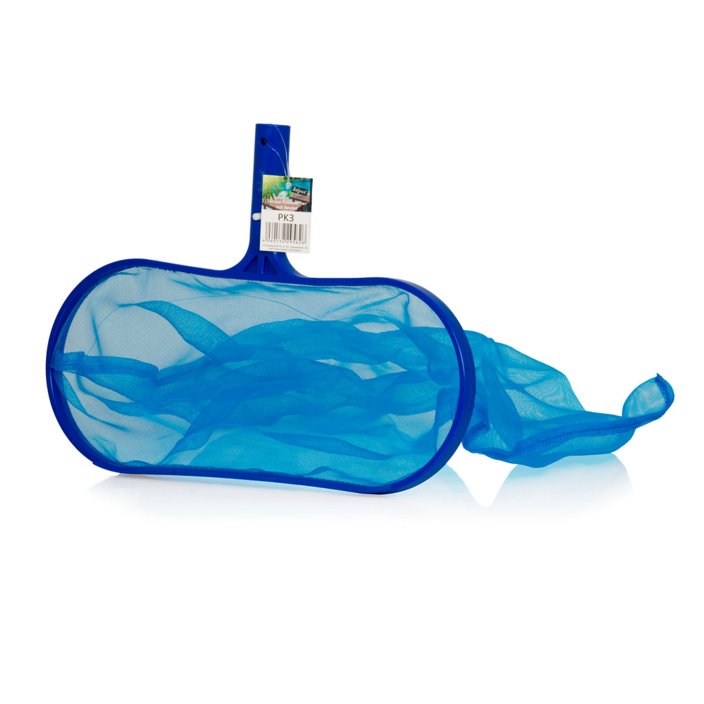 Épuisette de piscine, maille fine, avec insert en filet