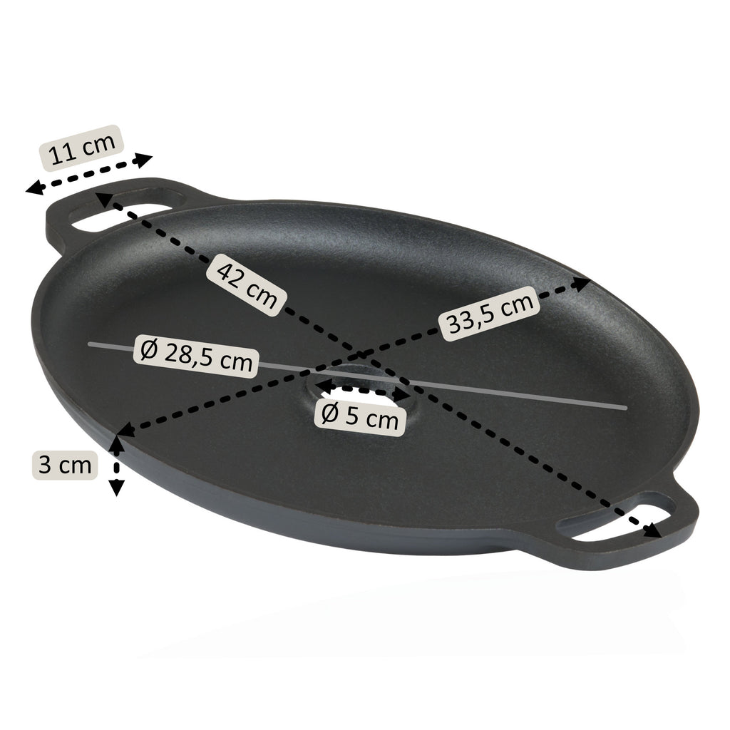 Plancha, Ø 34.5cm, cast iron