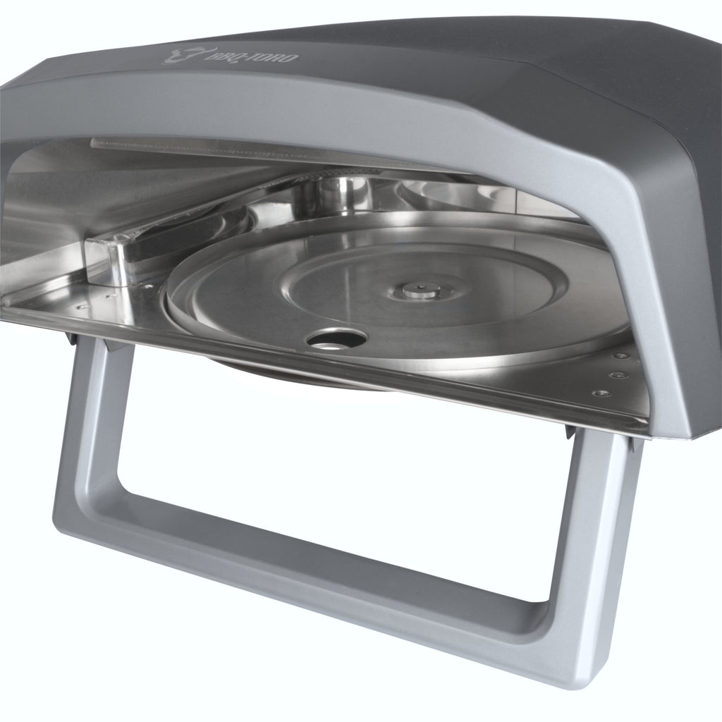 Four à pizza à gaz, avec plateau tournant.