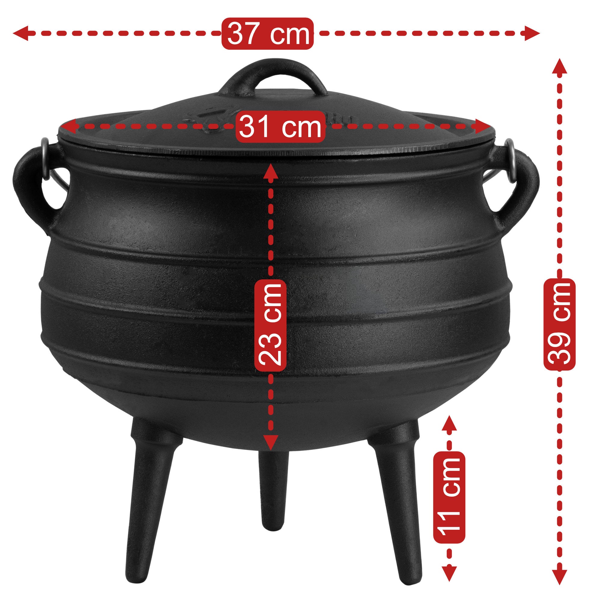 Potjie, Südafrikanischer Kochtopf, Gusseisen