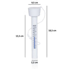 Kit de nettoyage de piscine 7 pièces, comprenant brosses, thermomètre et épuisette