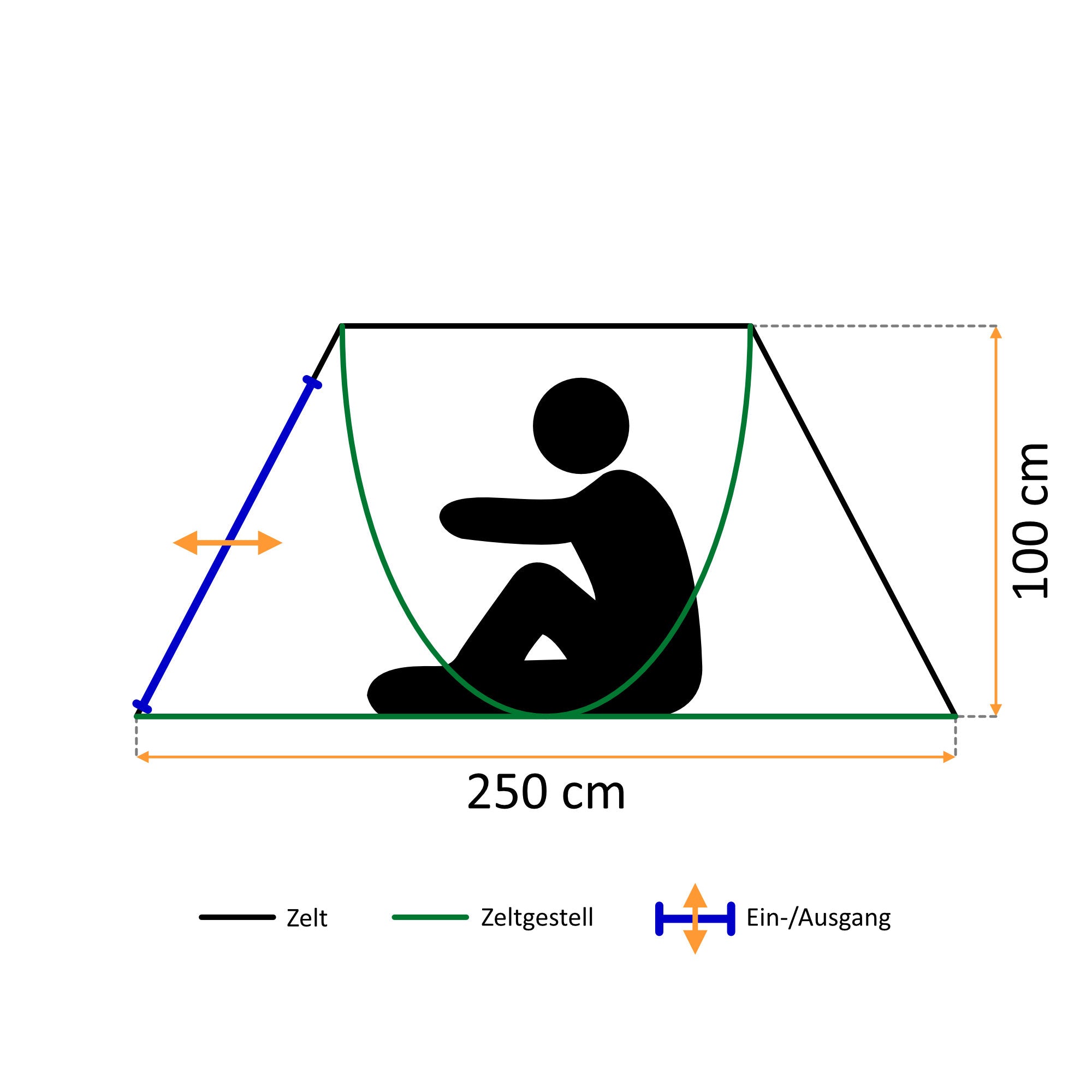"Quiki" tent, 2 person, pop-up tent, water-repellent