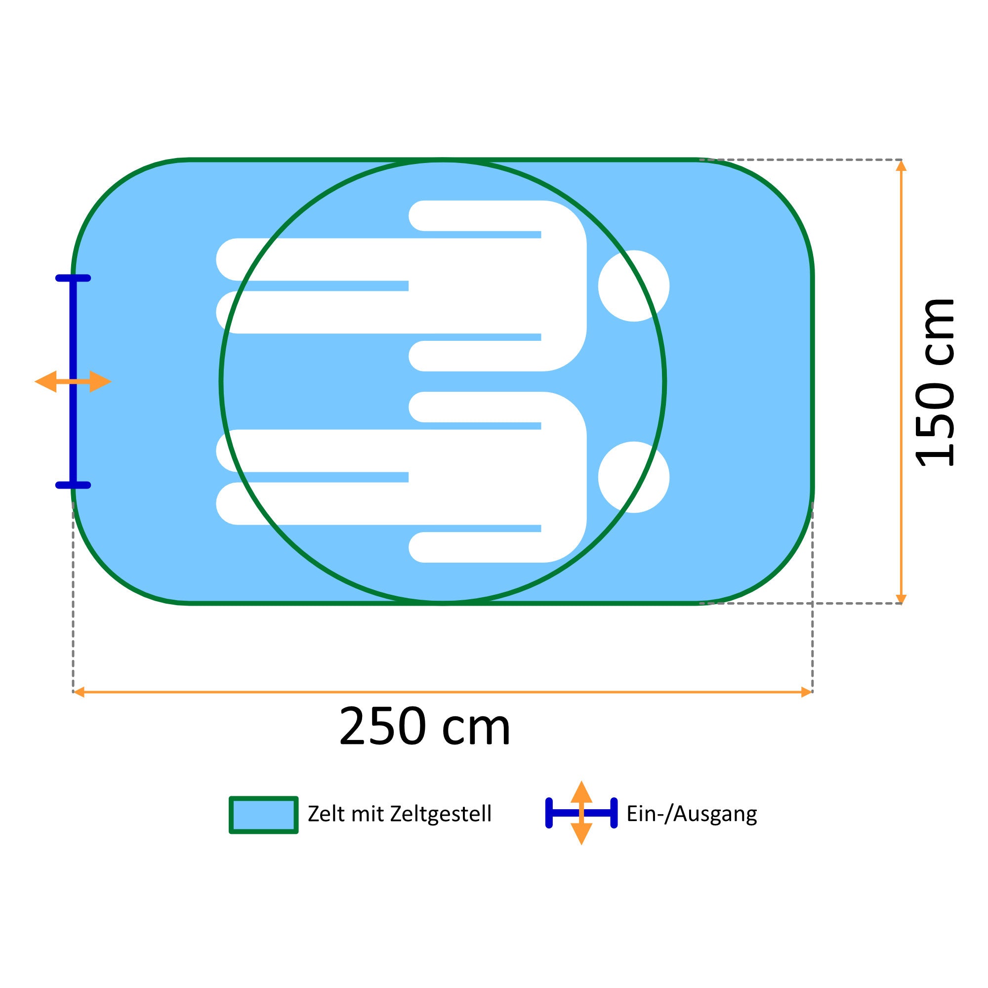 "Quiki" tent, 2 person, pop-up tent, water-repellent