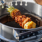 Ensemble de brochettes pour barbecue, pour barbecue à charbon de Ø 57 cm, 7 brochettes en acier inoxydable