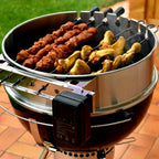 Ensemble de brochettes pour barbecue, pour barbecue à charbon de Ø 57 cm, 7 brochettes en acier inoxydable