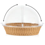 Rattan Brotkorb, 42 x 39 x 29 cm, inkl. Rolltop-Deckel