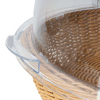Rattan Brotkorb, 42 x 39 x 29 cm, inkl. Rolltop-Deckel