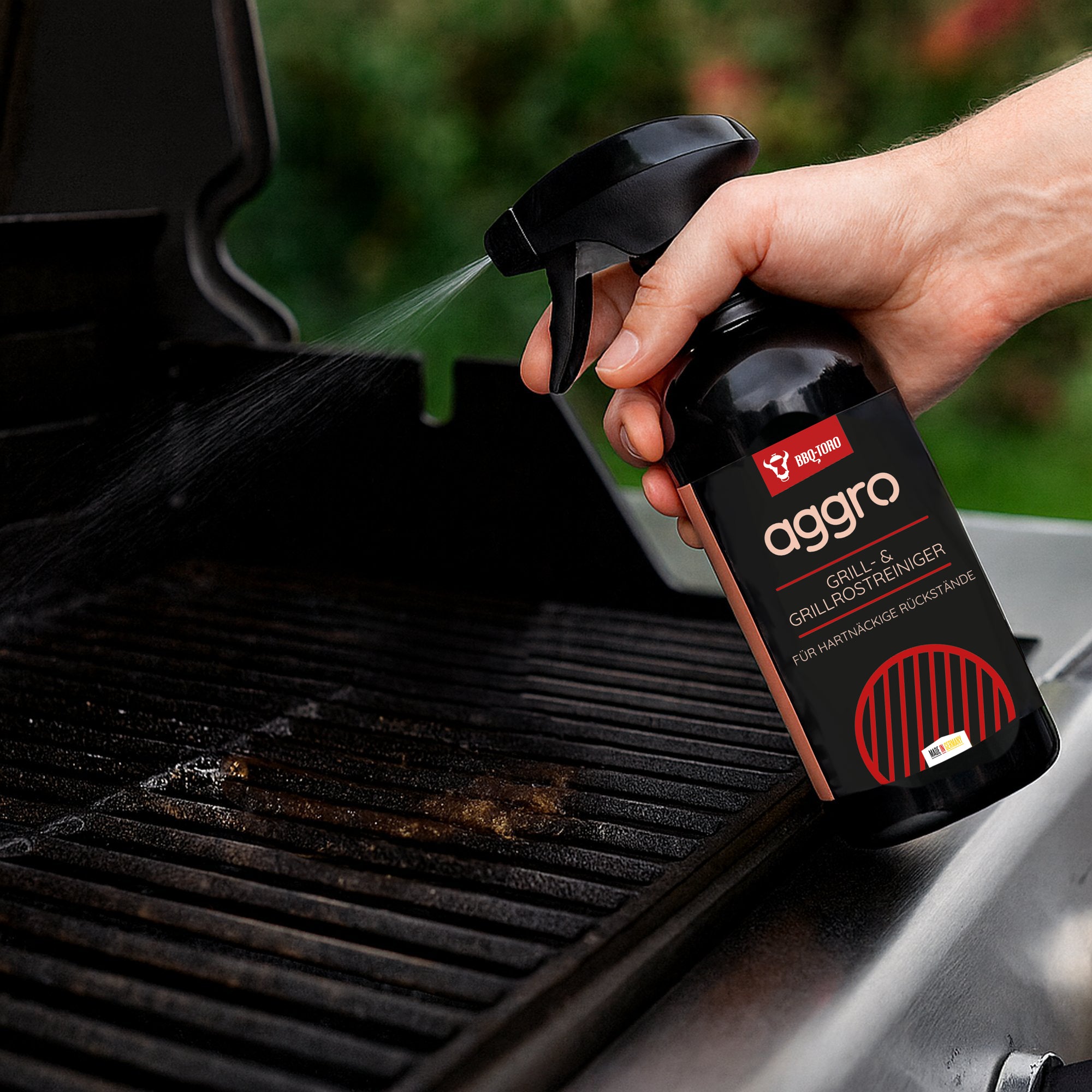 All-rounder care set, 6-piece, including sprays, grill brush and scraper