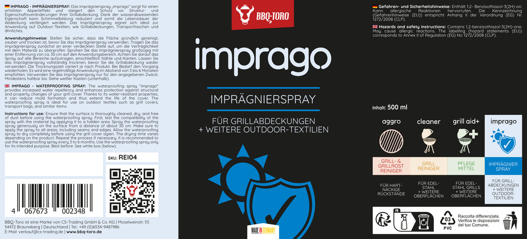 Imprägnierspray "imprago", 500 ml, für Grillabdeckung und Textilien