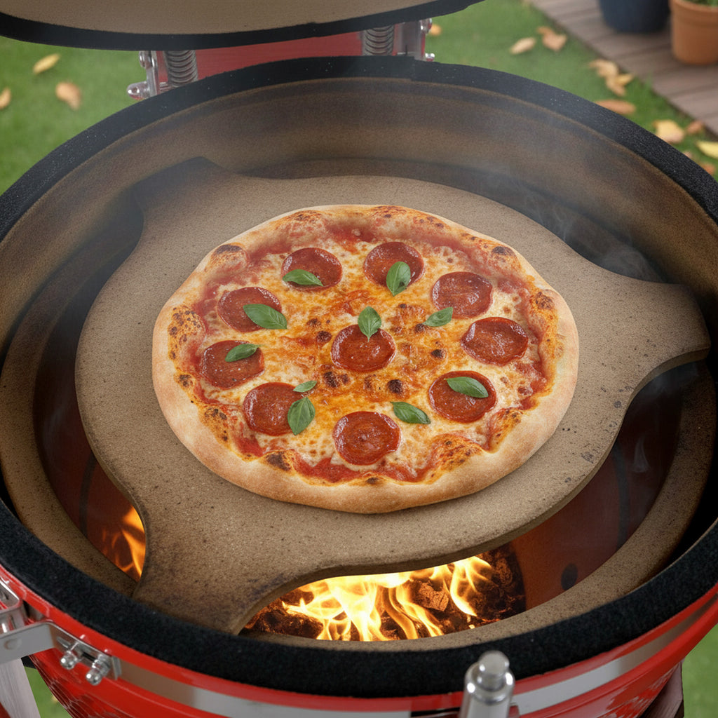 Deflektorstein, Ø 36 cm - Ø 46 cm, Pizzastein für Kamado Ø 52 cm