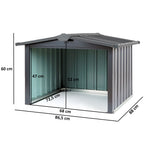 Garage pour tondeuse robotisée, en métal, 86,5 x 88 x 60 cm