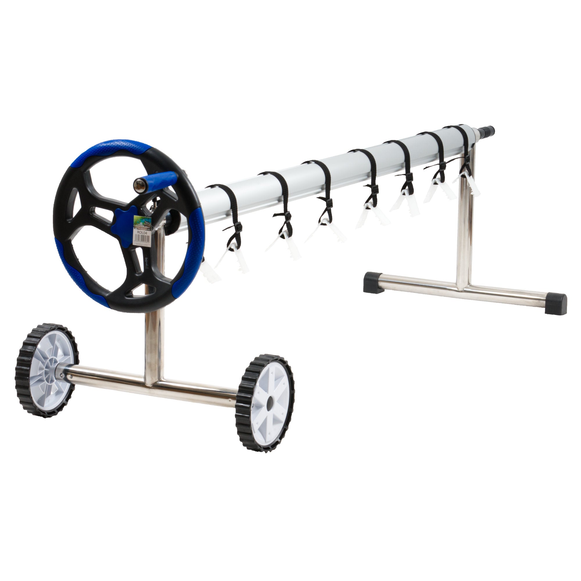 Aufrollsystem, Edelstahl, fahrbar, für Abdeckungen von 300 - 570 cm