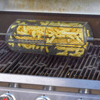 Grillrondell für Drehspieße, Edelstahl, 42,5 x 21 cm