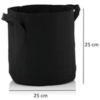 Sacs de plantation, lot de 5, respirants, noirs