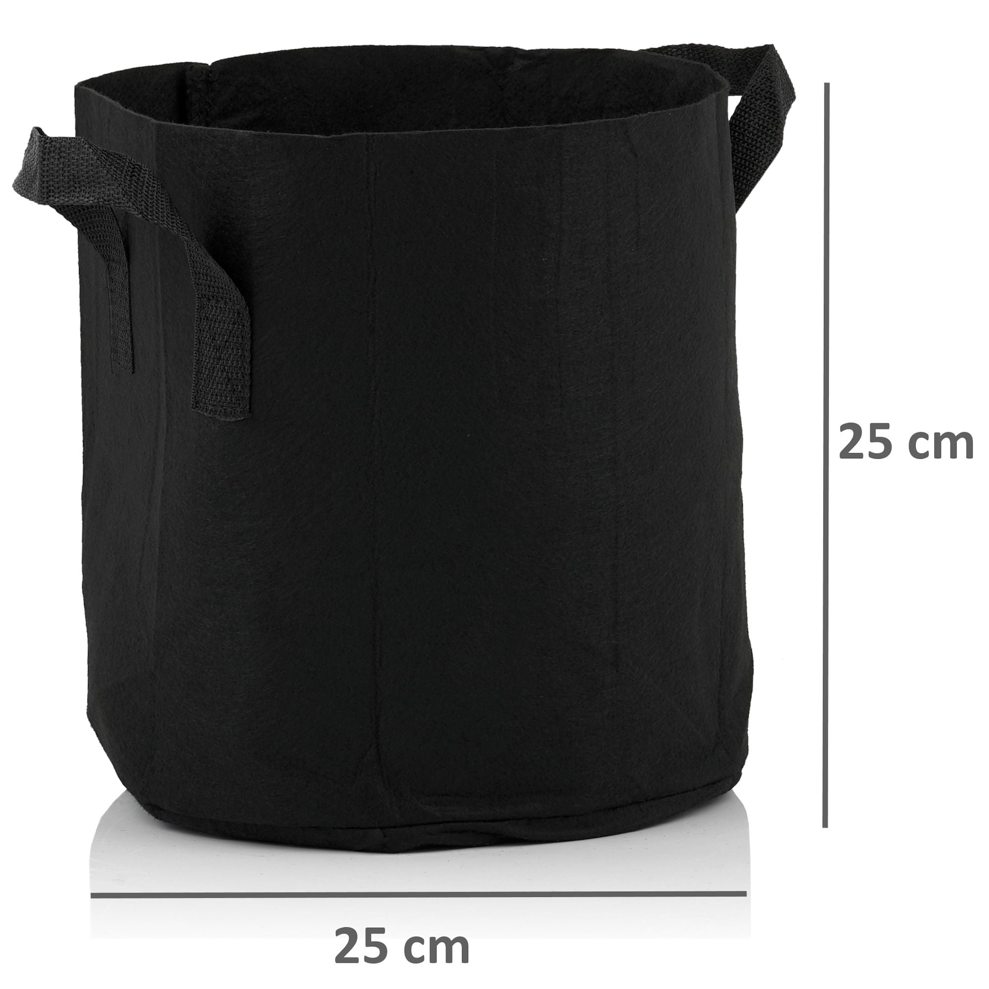 Sacs de plantation, lot de 5, respirants, noirs