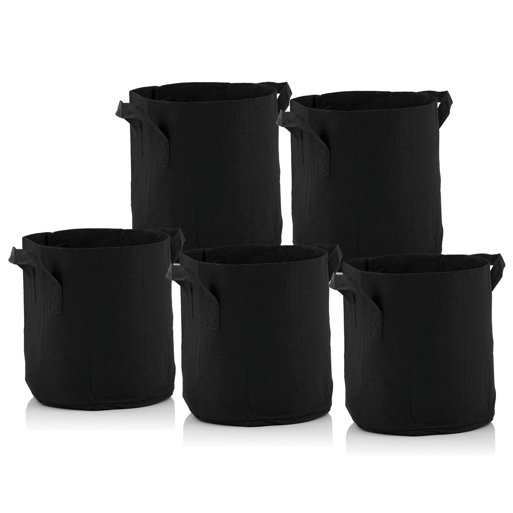 Sacs de plantation, lot de 5, respirants, noirs