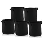 Sacs de plantation, lot de 5, respirants, noirs