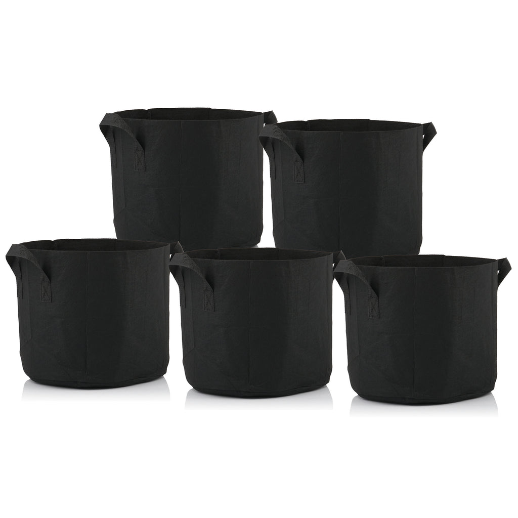 Sacs de plantation, lot de 5, respirants, noirs