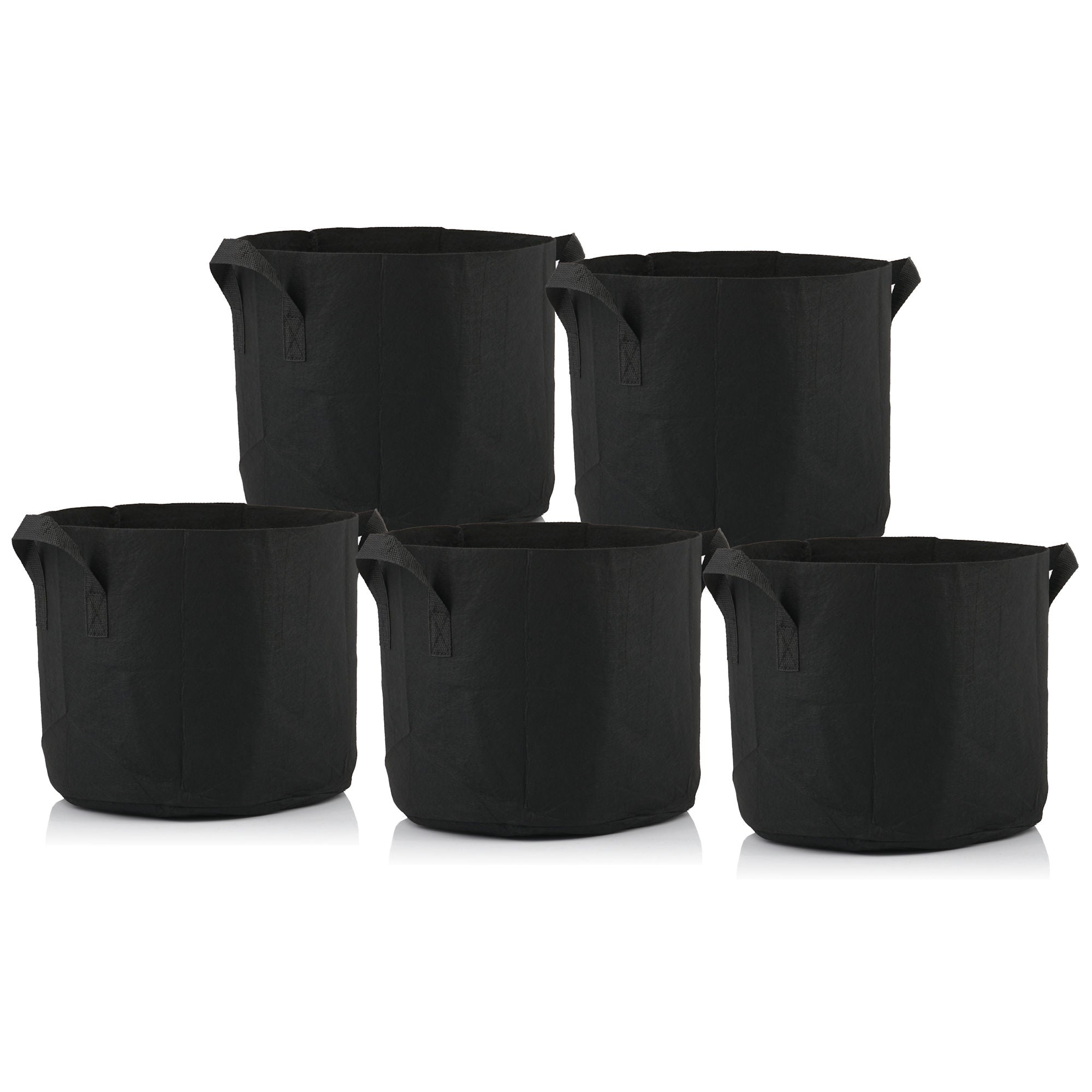 Sacs de plantation, lot de 5, respirants, noirs