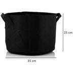 Sacs de plantation, lot de 5, respirants, noirs