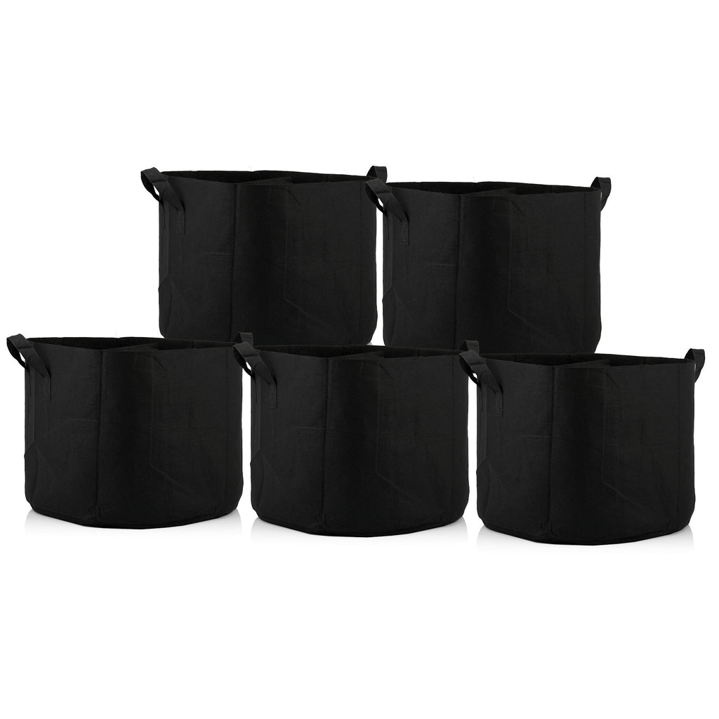 Sacs de plantation, lot de 5, respirants, noirs