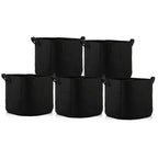 Sacs de plantation, lot de 5, respirants, noirs
