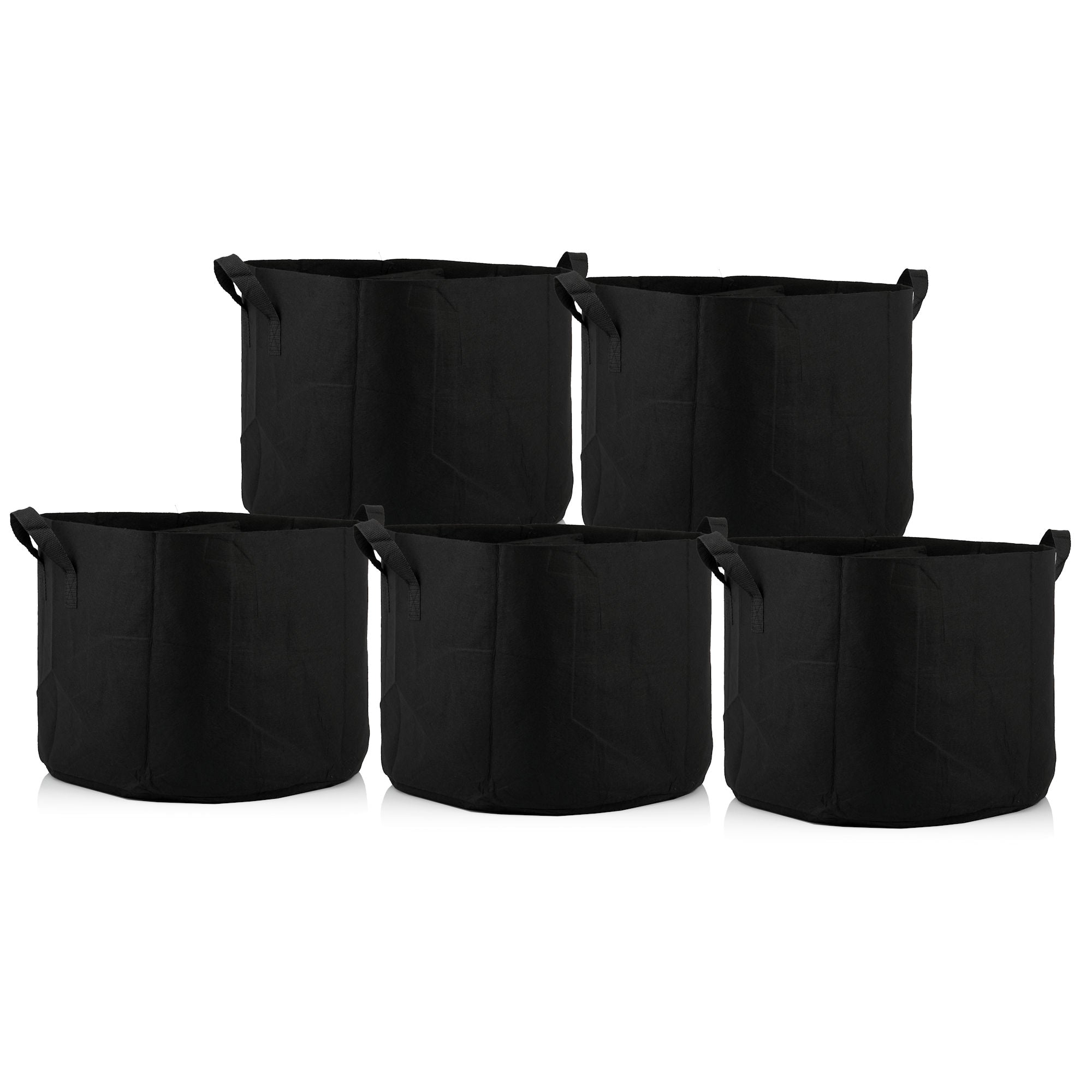 Sacs de plantation, lot de 5, respirants, noirs